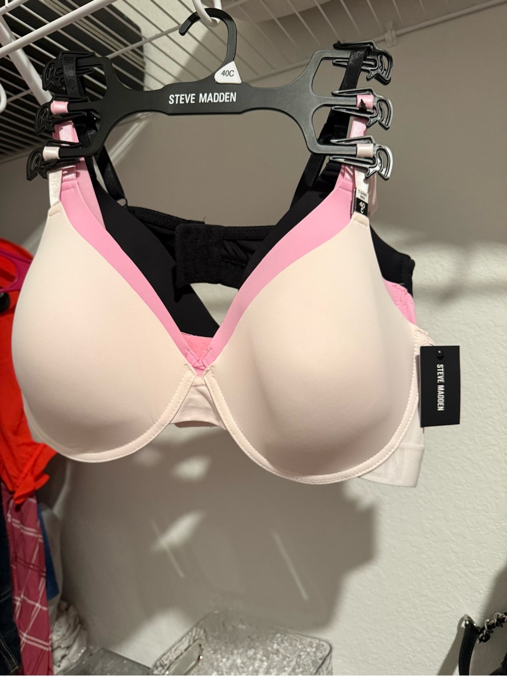 Steve Madden Pink & Cream Contour T-Shirt Bra